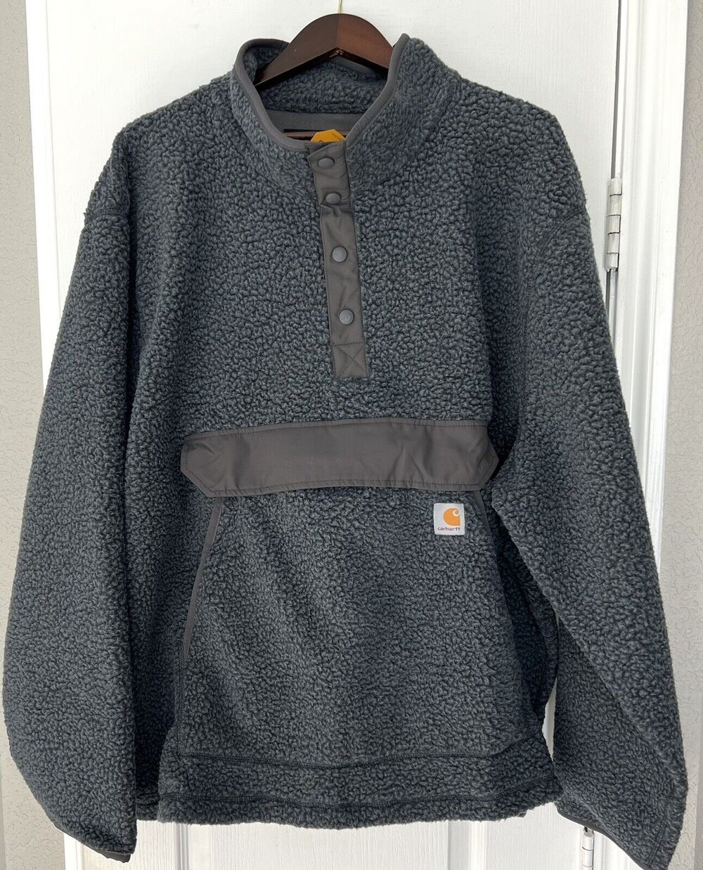 Carhartt Fleece Pullover Sherpa Jacket 104991 Mens Size 3XL Snap Neck XXXL